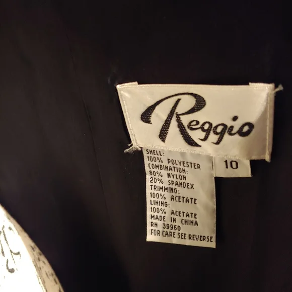 Floor Length Reggio Stunning Black Dress - Picture 4 of 6